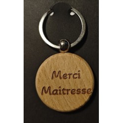Porte-clés rond en bois gravé | Aga Personnalisation