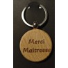 Porte-clés rond en bois gravé | Aga Personnalisation