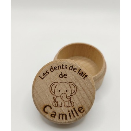 Boîte à dents de lait en bois gravée | Aga