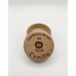 Boîte à dents de lait en bois gravée | Aga