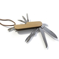 Couteau multifonction en bois gravé | Aga