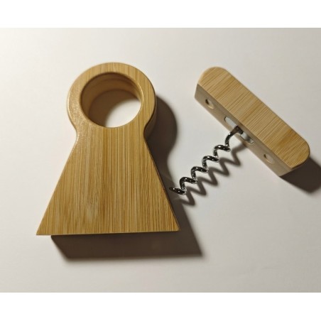 Tire-bouchon support bouteille gravé | Aga