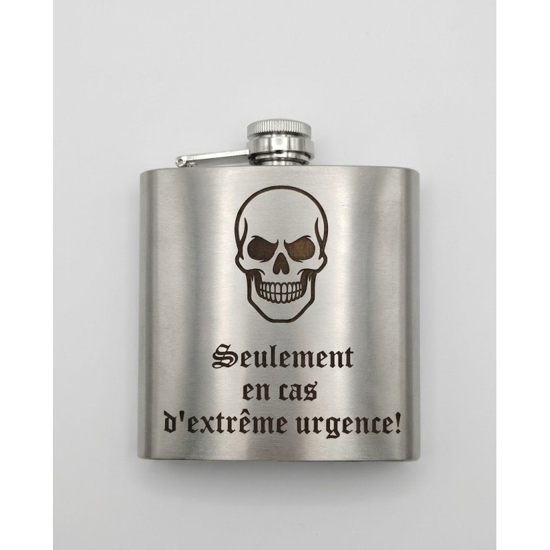 Flasque en Métal Personnalisable | Gravure Texte Sur-Mesure