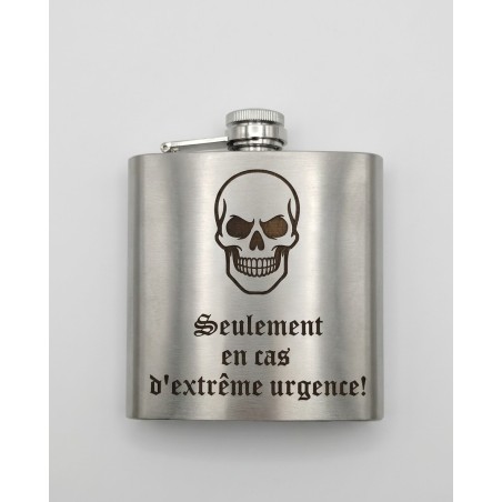 Flasque en Métal Personnalisable | Gravure Texte Sur-Mesure