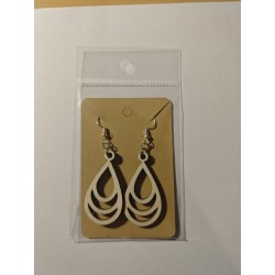 Boucles d'Oreilles Bois Découpe Laser | AgA personnalisation
