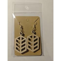 Boucles d'Oreilles Bois Découpe Laser | AgA personnalisation