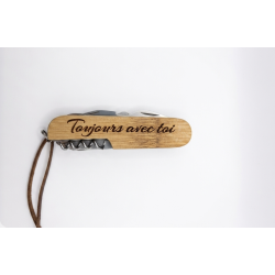 Couteau Suisse en Bois Personnalisé - Gravure sur Mesure | AgA personnalisation