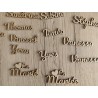 Prénom découpé sur mesure — Marque-place personnalisé pour mariage
