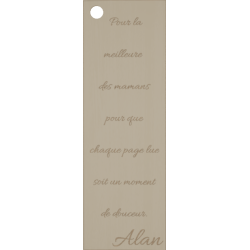 Cadeau Maman : Marque-page en Bois Personnalisé avec Gravure
