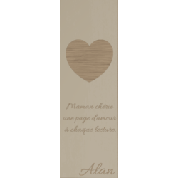 Cadeau Maman : Marque-page en Bois Personnalisé avec Gravure