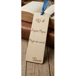 Cadeau Papa : Marque-page en Bois Personnalisé avec Gravure