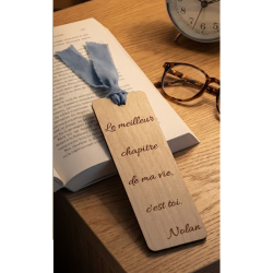 Cadeau Papa : Marque-page en Bois Personnalisé avec Gravure
