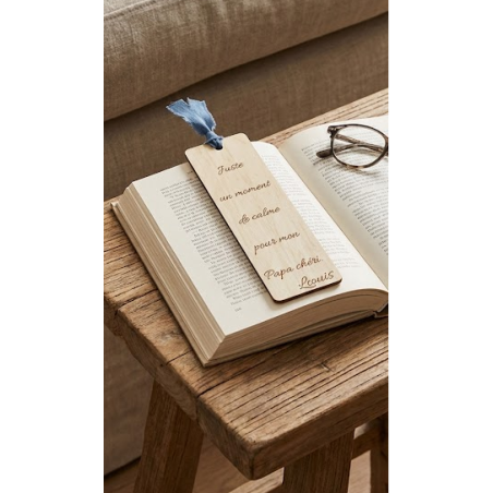 Cadeau Papa : Marque-page en Bois Personnalisé avec Gravure