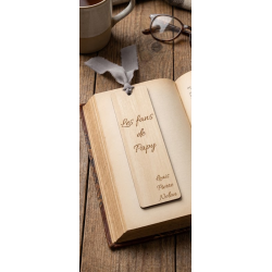 Cadeau Papy : Marque-page en Bois Personnalisé avec Gravure