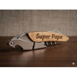 Tire-Bouchon Décapsuleur Personnalisable (2 Faces) | www.aga-perso.fr